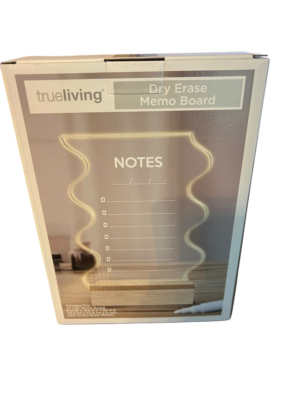 LED Clear Dry Erase Memo Board - Notes (Clear)